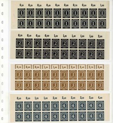Ziffern-Satz 1946, ohne 1 RM, jew. im oberen Bogenteil zu 20 Marken ...