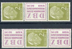 2 Pf. + R3. + 2 Pf. und R3. + 2 Pf. + R3. Heuss 1955, tadellos ...