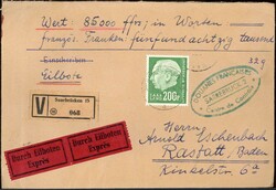Ca. 1957 - 1958, seltene Partie von ca. 50 hochdekorativen Belegen, ...