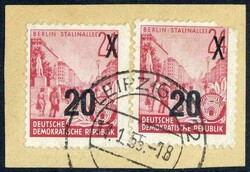 20 Pf. auf 24 Pf. Fünfjahrplan 1954, in Type I., im Offset-Druck, ...