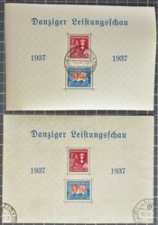 1937, Zusammenstellung von sieben Blockausgaben, dabei u. a. zweimal ...