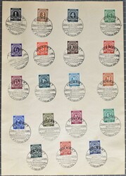 13 Sonderblätter mit je 19 Ziffern-Marken und SST 'Berlin 9.2.46 ...