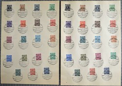 13 Sonderblätter mit je 19 Ziffern-Marken und SST 'Berlin 9.2.46 ...