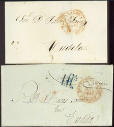 Ca. 1860, Lot von 19 frankierten Belegen sowie fünf Vorphila-Briefen ...