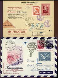 Ballonpost: 1949 - 1956, Partie von ca. 30 frühen Ballonpost-Belegen ...