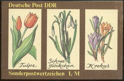 Blumen-Sondermarkenheftchen 1989, mit fehlendem Innendruck auf der 2. ...