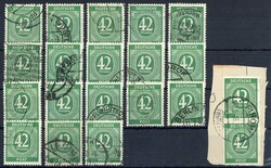 42 Pf. Ziffer 1946, Lot von 20 gest. Exemplaren (zwei davon auf ...