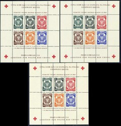 Dachau-Spendenblöcke 1945, Partie von drei entspr. Kleinbögen mit ...