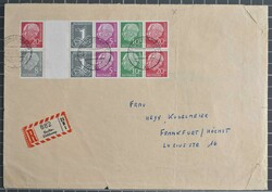 8 Pf. + Z + 1 Pf. und 20 Pf. + Z +1 Pf. Heuss und Ziffer 1958, mit ...