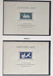 DAPOSTA- und Leistungsschau-Blöcke 1937, dabei zweimal Block 1. ...