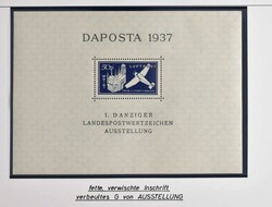 DAPOSTA- und Leistungsschau-Blöcke 1937, dabei zweimal Block 1. ...