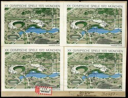 Olympische Sommerspiele-Block 1972, vier Exemplare als MeF auf ...