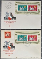 1938 - 1960, Posten von 16 Belegen, dabei u. a. je zweimal mit Block ...