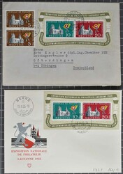 1938 - 1960, Posten von 16 Belegen, dabei u. a. je zweimal mit Block ...