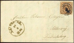 Ringnummernstpl. '148' (Lauenburg), verwischt abgeschlagen auf ...