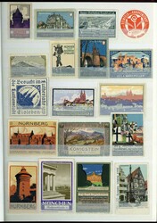 Fremdenverkehr: Partie von rund 250 alten, deutschen Werbemarken, ...