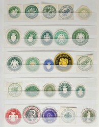 Siegelmarken: Partie von 76 alten, sehr seltenen, deutschen ...