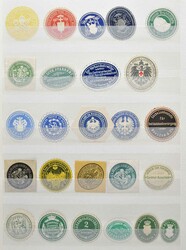 Siegelmarken: Partie von 76 alten, sehr seltenen, deutschen ...