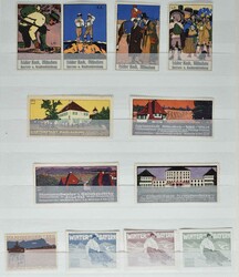 Künstlermarken: Partie von rund 80 ungemein dekorativen ...