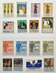 Künstlermarken: Partie von rund 80 ungemein dekorativen ...