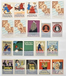 Genussmittel: Partie von über 300 alten Werbemarken, zumeist aus dem ...