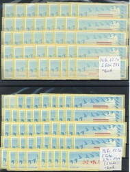 Automatenmarken: Posten von zehn Zudrucksätzen der Vogelflug-Ausgabe ...