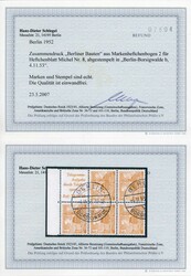 Berliner Bauten-Heftchenblatt 1952, ideal mit Vollstpl., ungefaltet, ...