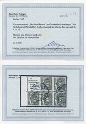 1 Pf. Berliner Bauten-Heftchenblatt 1952, ideal mit Vollstpl., ...