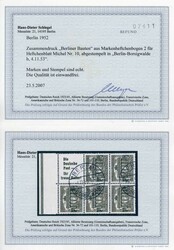 1 Pf. Berliner Bauten-Heftchenblatt 1952, ideal mit Vollstpl., ...
