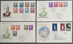 1951 - 1958, u. a. mit besseren Heuss-Freimarken-FDC sowie zahlr. ...