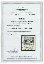 500 Mark Dienstmarke 1923, sauber zeitgerecht gest. auf Briefstück, ...