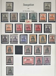 1920 - 1935, ungebrauchte Slg. auf selbstgestalteten Blankoseiten in ...