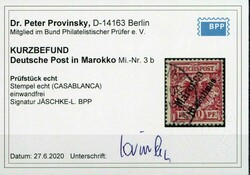 10 C. auf 10 Pf. Krone/Adler 1899, in b.-Farbe, sauber gest., ...