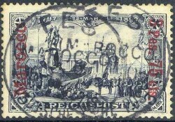 3 C. auf 3 Pf. bis 2 P. 50 C. auf 2 Mark in Type I., dazu 3 P. 75 C. ...