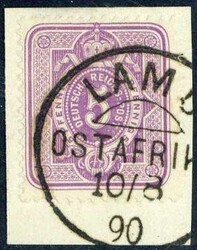5 Pf. Freimarke des Deutschen Reiches auf kl. Briefstück, sauber ...