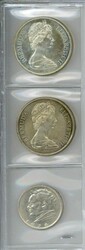 Bermuda: 1972, Silberhochzeits-Dollar Königin Elisabeth (2), dazu ...