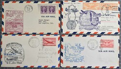 Erstflugbelege: Partie von ca. 200 vers. Belegen ab ca. 1929 bis in ...