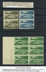 1 Pta., 2 Pta. und 4 Pta. Unterseebootpost 1938, Partie von zwölf ...