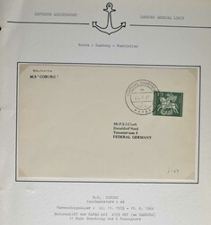 Amtliche Schiffspost: Bestand von 64 Belegen der HAPAG Frachtschiffe, ...