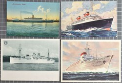 Schiffe: Partie von ca. 300 vers. AK von Passagierschiffen aus aller ...