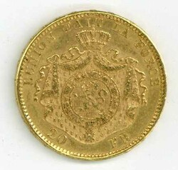 Belgien: 1876, 20 Fr. Leopold II., ss/vzAutomatically generated ...