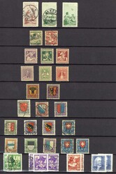 1912 - 1991, Zusammenstellung der Pro Juventute-Ausgaben teils gest., ...