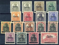 Germania-Satz mit Aufdruck 1920, zumeist in Type I., sauber ...