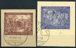 Leipziger Frühjahrsmesse-Satz 1947, in A.-Zähnung, mit Wz7X., jew. ...