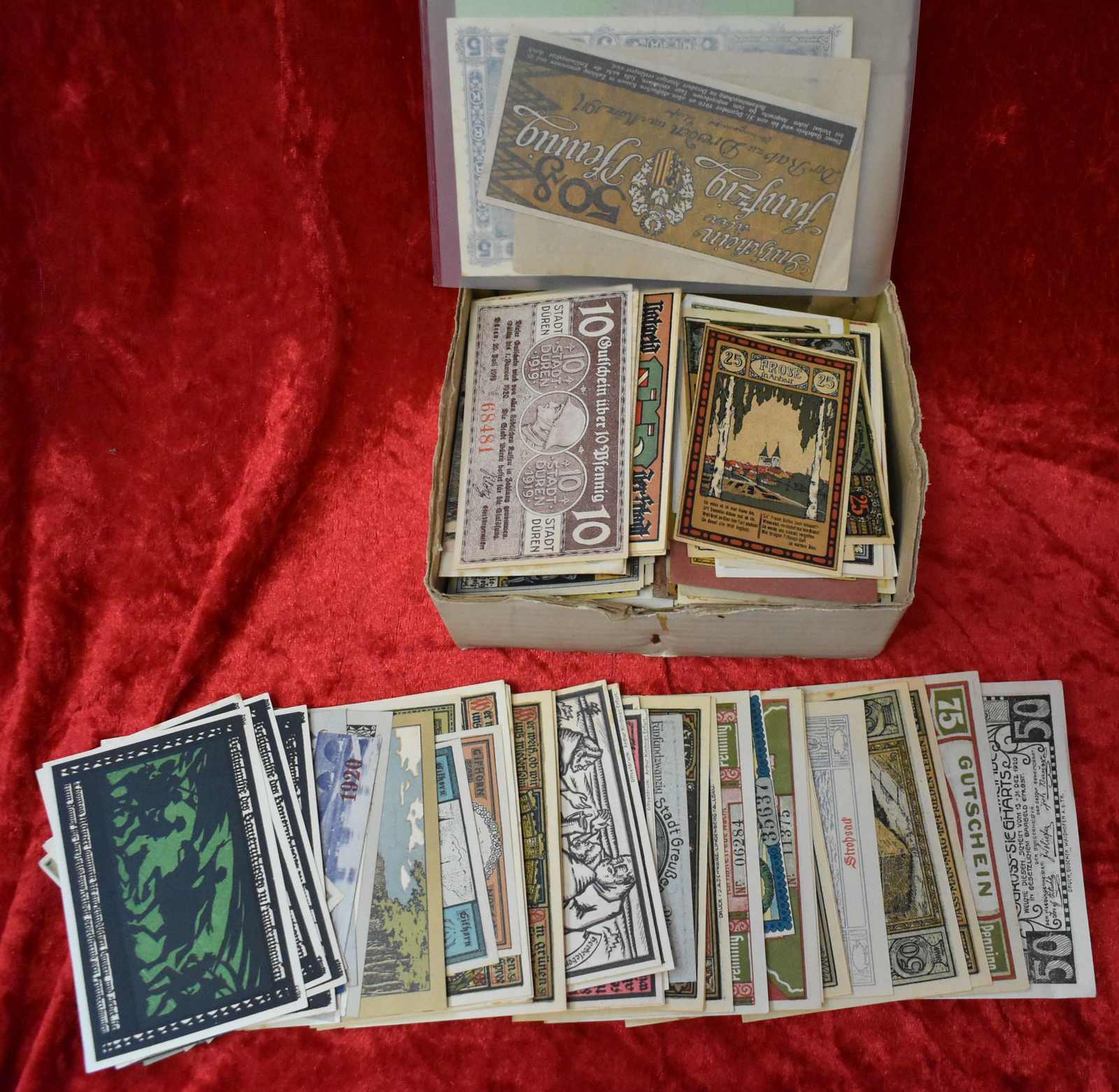 Seriennotgeld: der Städte und Gemeinden nach dem I. WK, Partie von ...