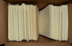 Blankoseiten: umfangr. Partie im großen Besichtigungskarton, ...