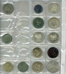 Kurs- und Gedenkmünzen aus aller Welt: auf 13 Folienseiten sowie mit ...