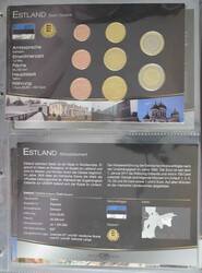 Kursmünzensätze: Kollektion im Ringbuch beginnend mit fünf vers. ...