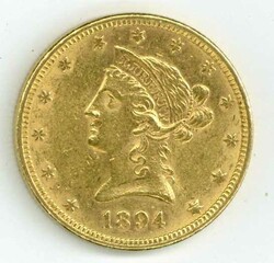 USA: 1894, 10 Dollar Frauenkopf, kl. Kr., ss.Automatically generated ...