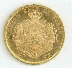 Belgien: 1875, 20 Fr. Leopold II., gutes ss.Automatically generated ...